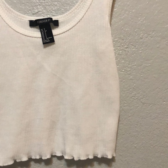 White ribbed crop top - Picture 2 of 2